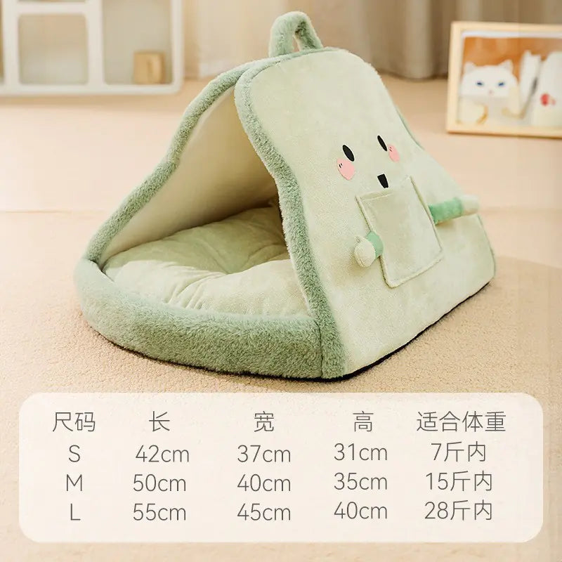 Warm House for Small Dogs and Cats, Removable Pet Bed