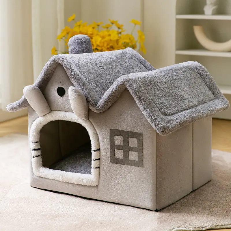 Warm House for Small Dogs and Cats, Removable Pet Bed