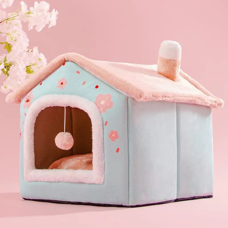 Warm House for Small Dogs and Cats, Removable Pet Bed