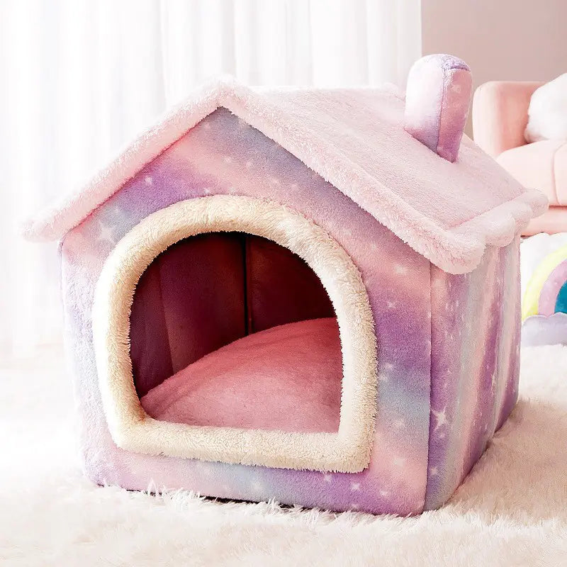 Warm House for Small Dogs and Cats, Removable Pet Bed