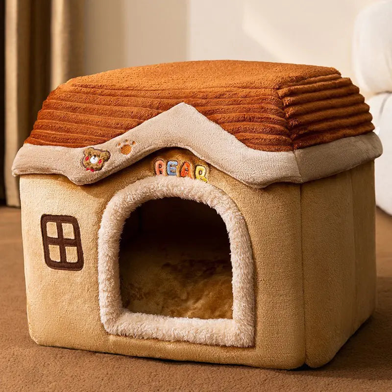 Warm House for Small Dogs and Cats, Removable Pet Bed