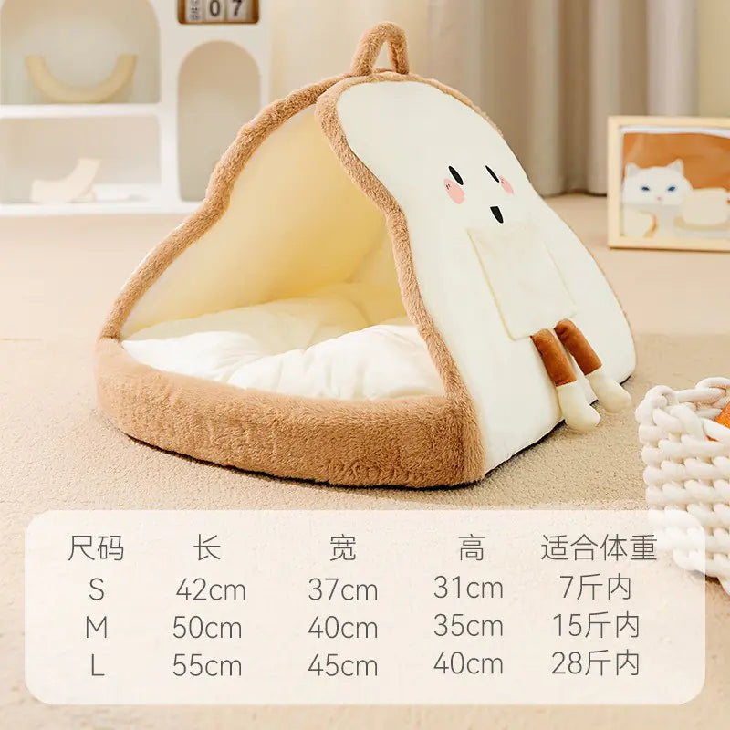 Warm House for Small Dogs and Cats, Removable Pet Bed