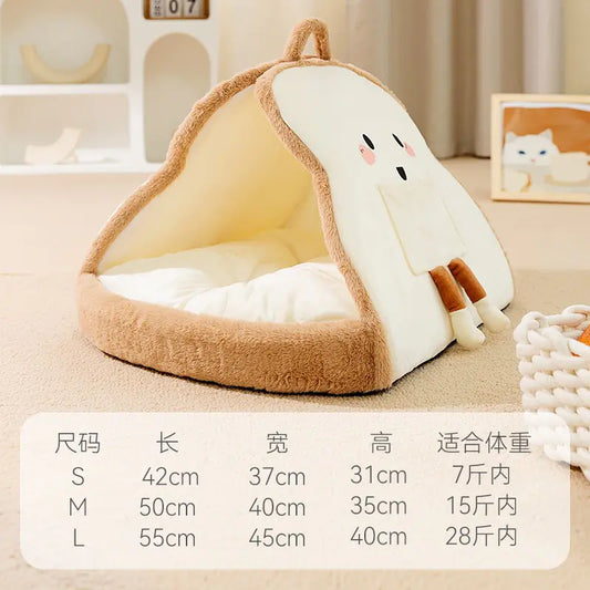 Warm House for Small Dogs and Cats, Removable Pet Bed