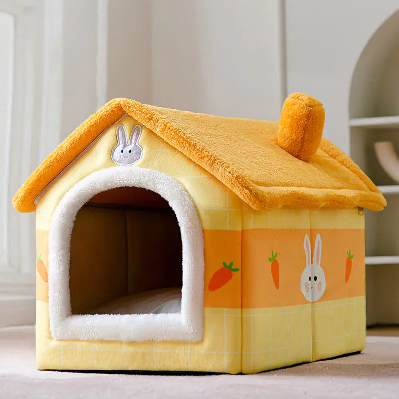 Warm House for Small Dogs and Cats, Removable Pet Bed