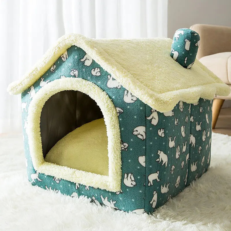 Warm House for Small Dogs and Cats, Removable Pet Bed