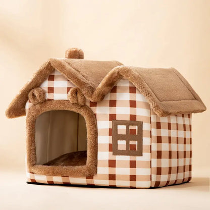 Warm House for Small Dogs and Cats, Removable Pet Bed